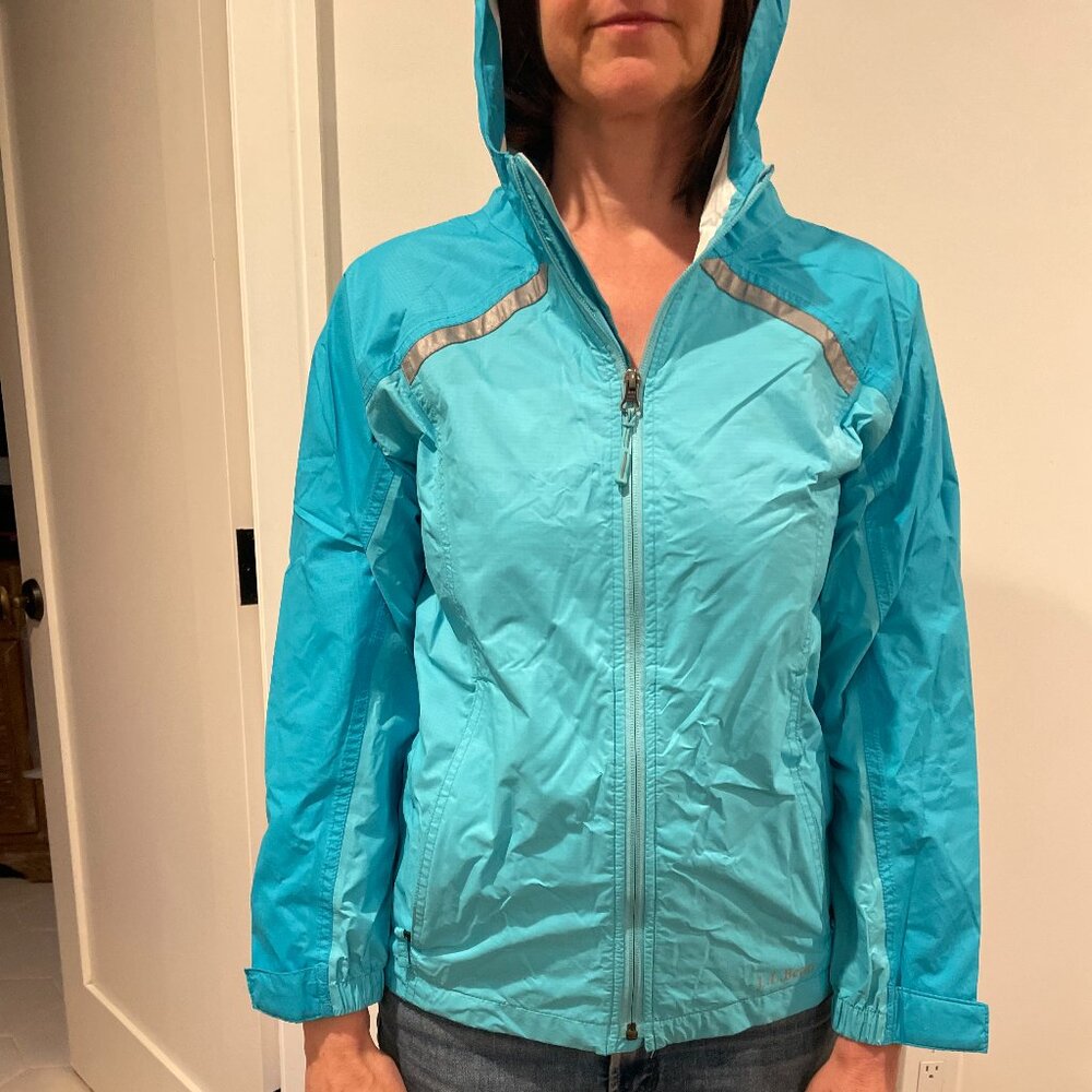 LL Bean Blue Rain Coat